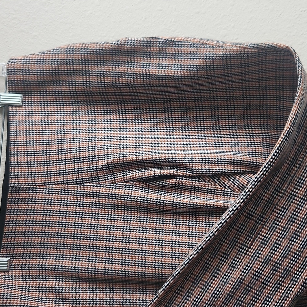 Plaid Straight Leg Ankle Pants Small